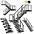 Viewrail 3 Staircase Set 3D model small image 2