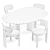 Organic Elegance Dining Set 3D model small image 4