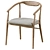 Turin Chair Gray Cognac 3D model small image 3