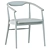 Turin Chair Gray Cognac 3D model small image 5