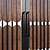 Rustic Wood Barn Door Screen 3D model small image 3