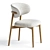 Elegant Oleandro Wood Chair 3D model small image 2