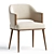 Velvet Upholstered Contemporary Dining Chair 3D model small image 1