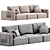 Modern Lionel Three Seater Sofa 3D model small image 2