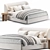 Sleek Copenhagen Bed with Vray 3D model small image 1