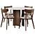 Modern Dining Set: Marnay Table & Ami Chair 3D model small image 1