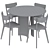 Modern Dining Set: Marnay Table & Ami Chair 3D model small image 10