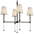 Elegant Damian Chandelier in Gold 3D model small image 1