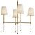 Elegant Damian Chandelier in Gold 3D model small image 2