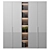 Modular Cabinet & Shelf Ensemble 3D model small image 1