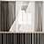 Elegant Grey Window Curtain 3D model small image 1