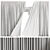 Elegant Grey Window Curtain 3D model small image 3