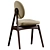 Elegant Carlisle Dark Gray Chair 3D model small image 4