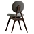 Elegant Carlisle Dark Gray Chair 3D model small image 5