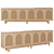 Oak and Rattan Arched Buffet 3D model small image 3