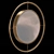 Golden Metal Frame Round Mirror 3D model small image 2