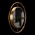 Golden Metal Frame Round Mirror 3D model small image 7