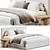 Elegant Sullivan Fabric Bed Rendering 3D model small image 1