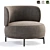 Elegant Akiko Lounge Armchair 3D model small image 1