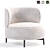 Elegant Akiko Lounge Armchair 3D model small image 2