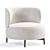 Elegant Akiko Lounge Armchair 3D model small image 3