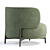 Elegant Akiko Lounge Armchair 3D model small image 5