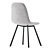 Comfort Metal Frame Dining Chair 3D model small image 3