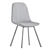 Comfort Metal Frame Dining Chair 3D model small image 5