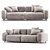 Modular Felt Sofa Set 3D model small image 2