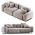 Modular Felt Sofa Set 3D model small image 4