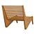 Atra Form Ala Garden Bench 3D model small image 2