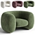 Molteni CINNAMON Armchair: Contemporary Elegance 3D model small image 1