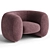 Molteni CINNAMON Armchair: Contemporary Elegance 3D model small image 2