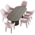 Miami & Moon Table Set 3D model small image 3