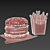 Ultimate Gourmet Burger Delight 3D model small image 4