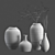 Handcrafted Rustic Vases Set: 2 3D model small image 4