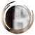 Modern Round Creative Living Room Mirror 3D model small image 1