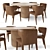 Modern RH Byron Dining Set 3D model small image 3