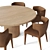 Modern RH Byron Dining Set 3D model small image 8