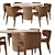 Modern RH Byron Dining Set 3D model small image 9