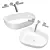 FALPER HANDMADE Basin Set: 3 Size Options & Faucets 3D model small image 3