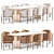 Elegant Solana Dining Set 3D model small image 1