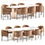 Elegant Solana Dining Set 3D model small image 3