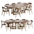 Italian Paul Table & Tilly Chairs 3D model small image 1