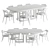 Italian Paul Table & Tilly Chairs 3D model small image 4