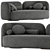 Georgina White Boucle Fabric Sofa 3D model small image 2