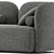 Georgina White Boucle Fabric Sofa 3D model small image 6