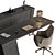 Executive Workstation Furniture - Luxurious Design 3D model small image 3