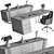 Executive Workstation Furniture - Luxurious Design 3D model small image 4