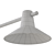 Brass Conical Glass Pendant Lamp 3D model small image 5